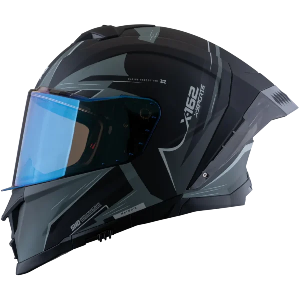 Casco Integral X-Sports X-162 Solid Gris/Negro Mate - Vista Principal