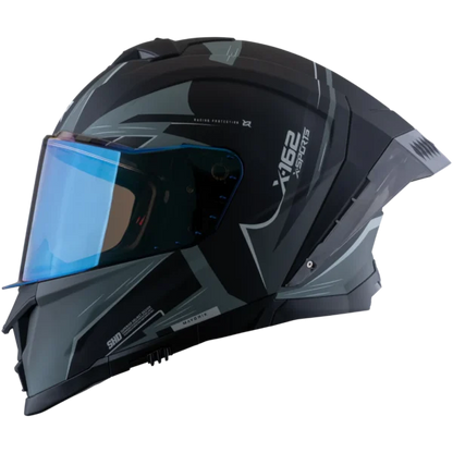 Casco Integral X-Sports X-162 Solid Gris/Negro Mate - Vista Principal