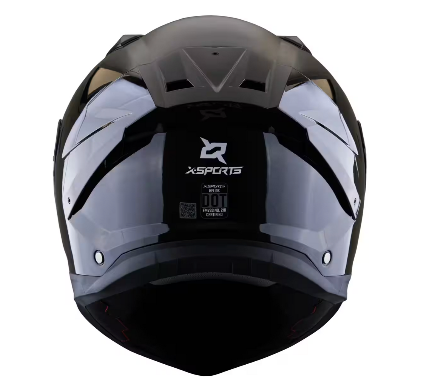 X-Sports Helios Negro Brillante - Atrás