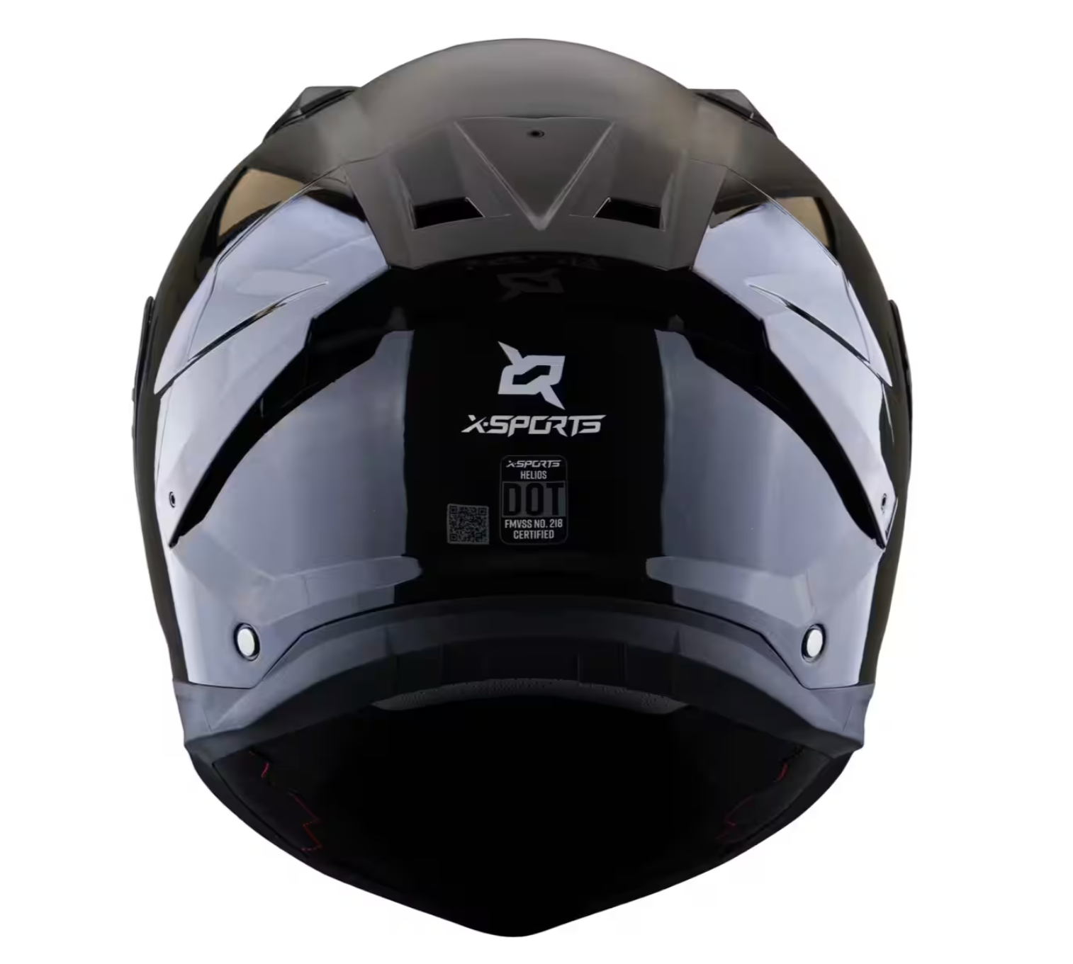 X-Sports Helios Negro Brillante - Atrás