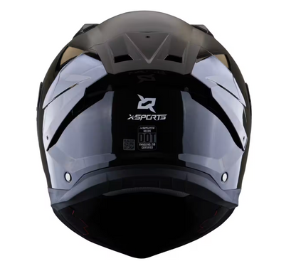 X-Sports Helios Negro Brillante - Atrás